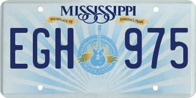 MS license plate EGH975
