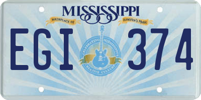 MS license plate EGI374