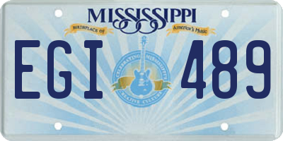 MS license plate EGI489