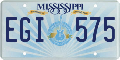 MS license plate EGI575