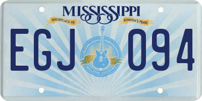 MS license plate EGJ094
