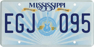 MS license plate EGJ095