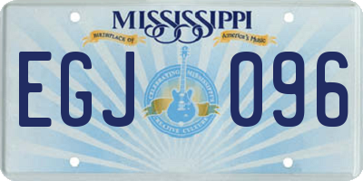 MS license plate EGJ096