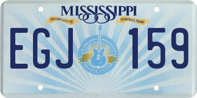 MS license plate EGJ159