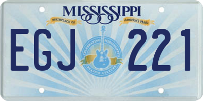MS license plate EGJ221