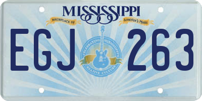 MS license plate EGJ263