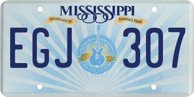 MS license plate EGJ307