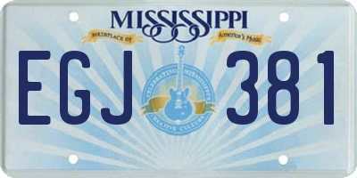 MS license plate EGJ381