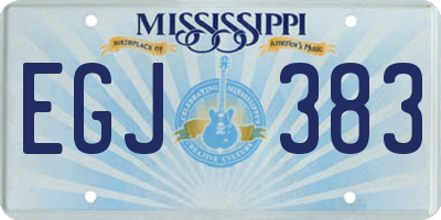 MS license plate EGJ383