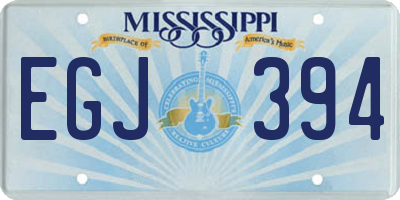 MS license plate EGJ394