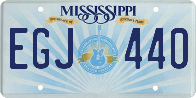 MS license plate EGJ440