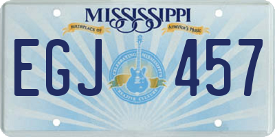 MS license plate EGJ457
