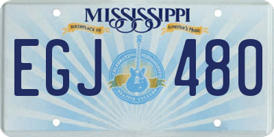 MS license plate EGJ480
