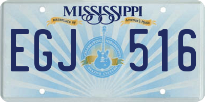 MS license plate EGJ516
