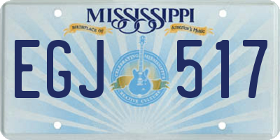 MS license plate EGJ517