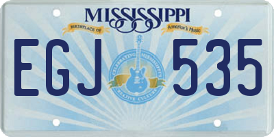 MS license plate EGJ535