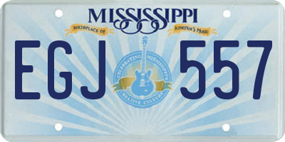 MS license plate EGJ557