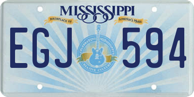 MS license plate EGJ594