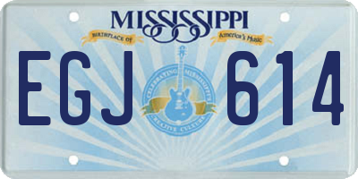 MS license plate EGJ614