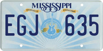 MS license plate EGJ635