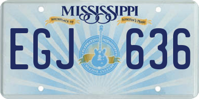 MS license plate EGJ636