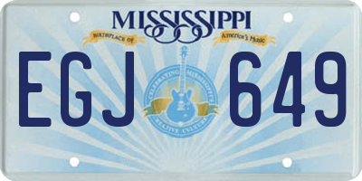 MS license plate EGJ649