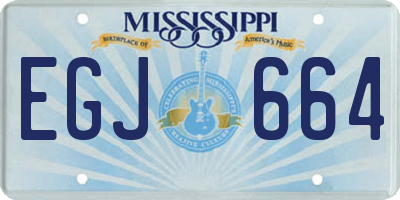 MS license plate EGJ664