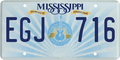 MS license plate EGJ716