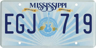 MS license plate EGJ719