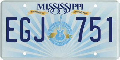 MS license plate EGJ751