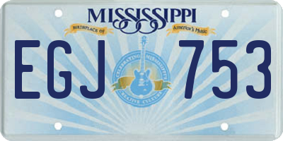 MS license plate EGJ753