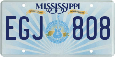 MS license plate EGJ808