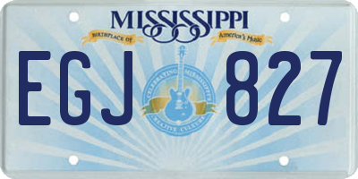 MS license plate EGJ827