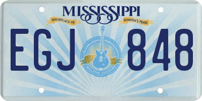 MS license plate EGJ848
