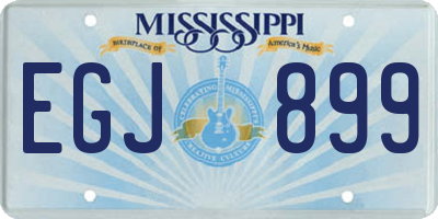 MS license plate EGJ899