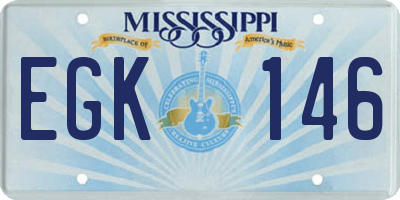 MS license plate EGK146
