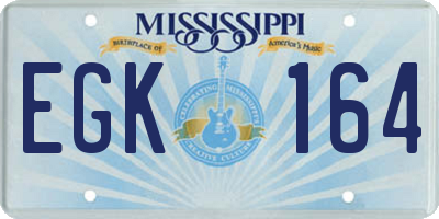 MS license plate EGK164