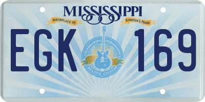 MS license plate EGK169