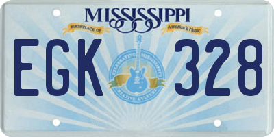 MS license plate EGK328
