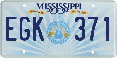 MS license plate EGK371