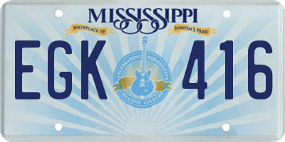 MS license plate EGK416