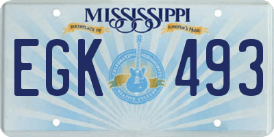 MS license plate EGK493