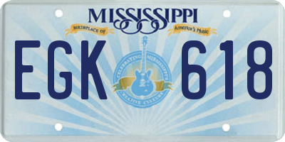 MS license plate EGK618