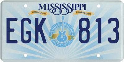 MS license plate EGK813