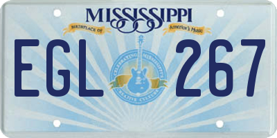 MS license plate EGL267
