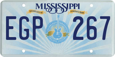 MS license plate EGP267