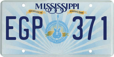 MS license plate EGP371