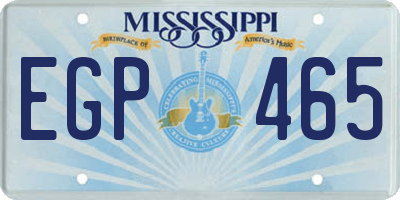 MS license plate EGP465