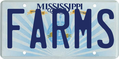 MS license plate FARMS