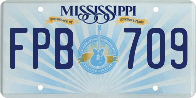 MS license plate FPB709